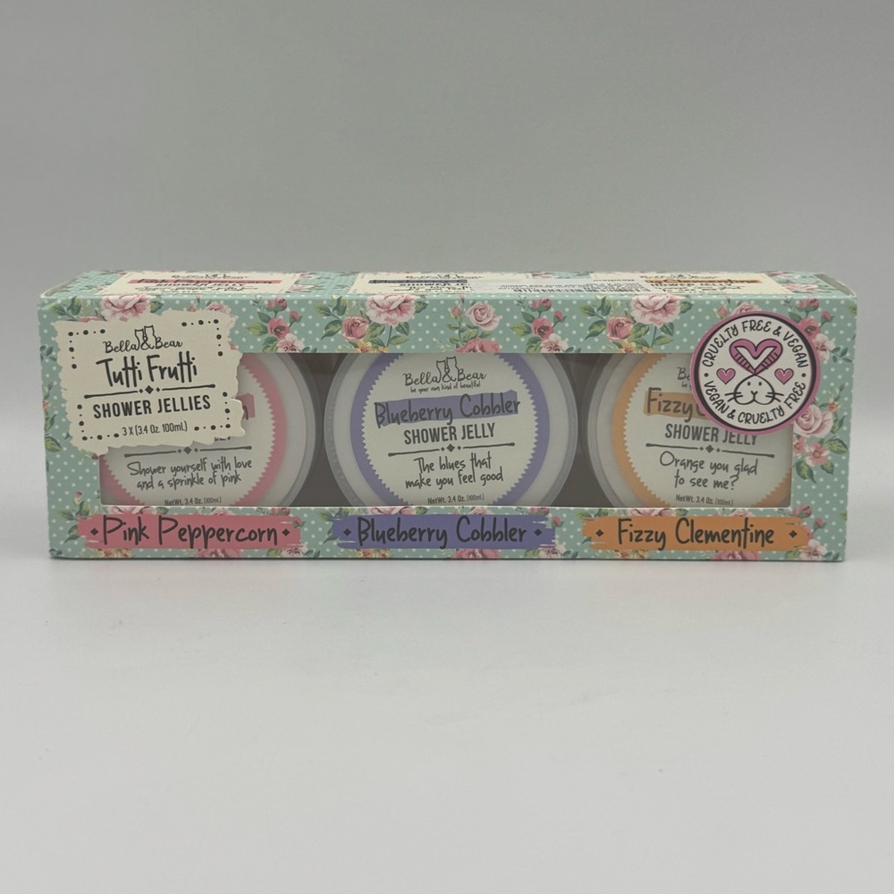 NWT Bella & Bear Tutti Frutti Shower Jellies Set of 3